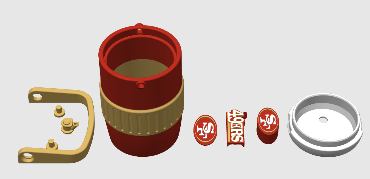 Colección inspirado 49ers | Archivo Digital STL