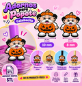 🎃 strawtopper-Adorno para Popote Calabacita – STL 3D | 2 Medidas