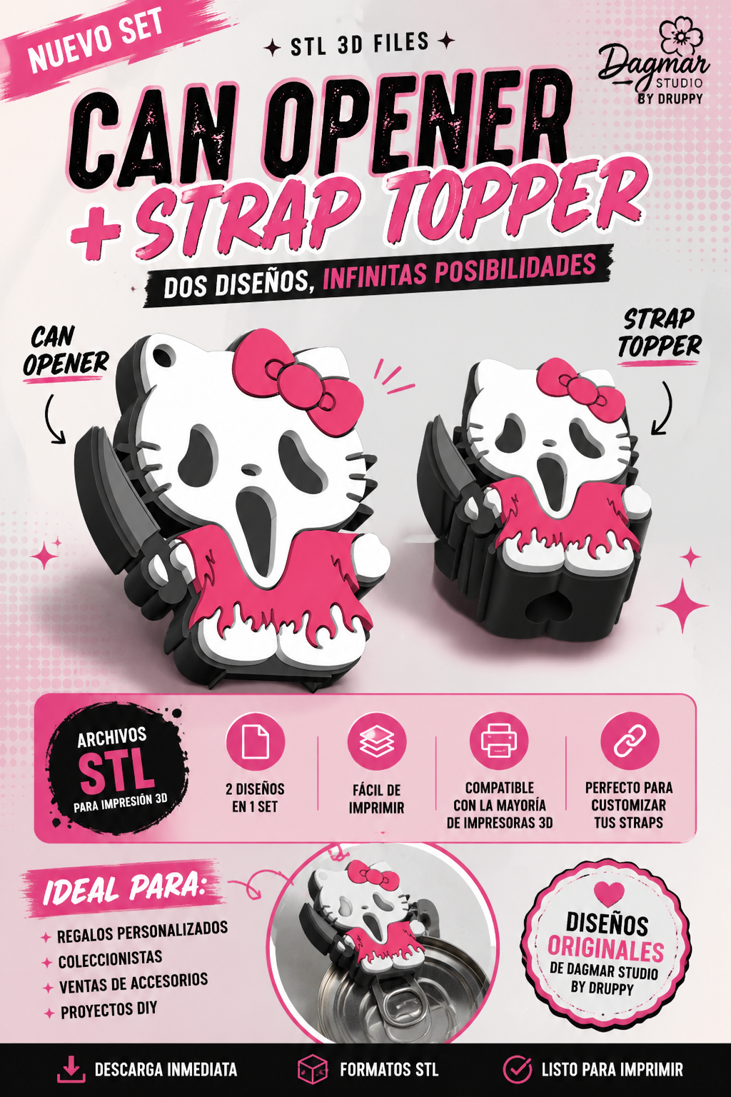 CAN OPENER + STRAP TOPPER – ARCHIVOS STL