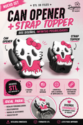 CAN OPENER + STRAP TOPPER – ARCHIVOS STL