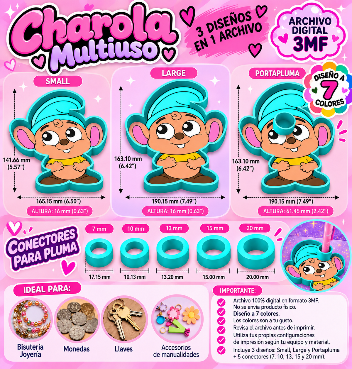 Charola Multiuso – Archivo Digital 3MF-tray-stl