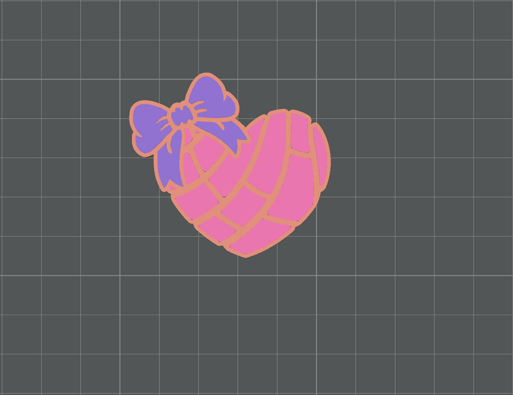 Heart with Bow - 10mm