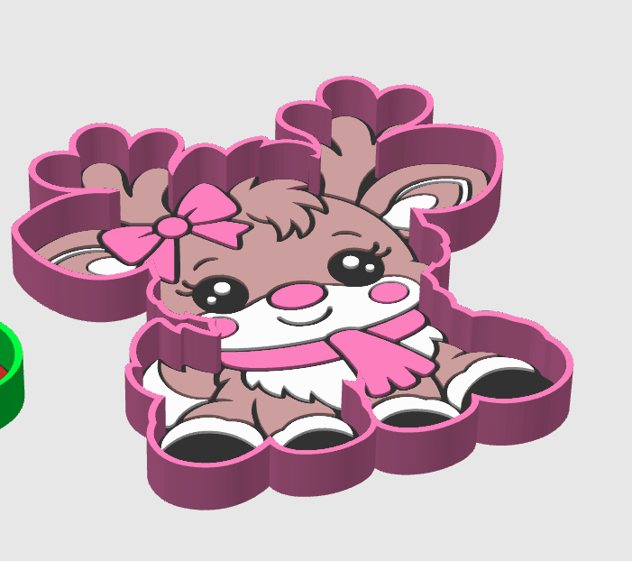 Charola-tray- Reno Navideño – Archivo Digital STL 🎀