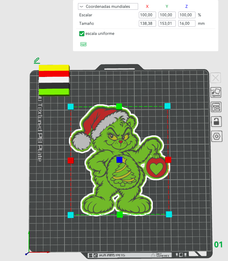 Charola-tray- Navideña Monito Verde – Archivo Digital STL 🎄💚