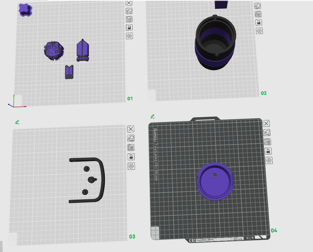 💜 BTS ARMY 3D Collection – Premium STL Files-💜 Colección BTS ARMY para Impresión 3D – Archivos STL Premium