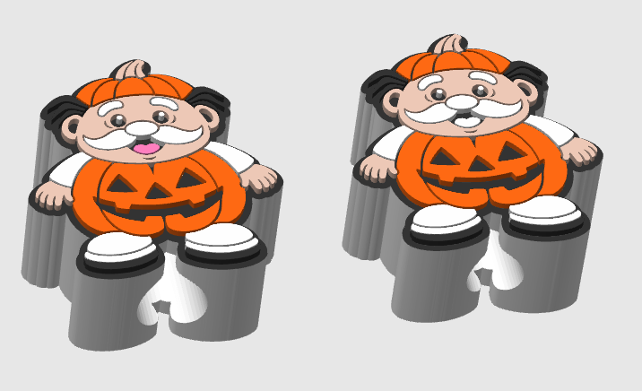 🎃 strawtopper-Adorno para Popote Calabacita – STL 3D | 2 Medidas