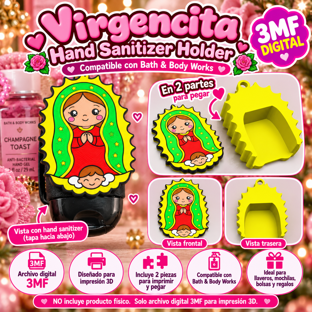 Virgencita – Hand Sanitizer Holder | 3MF Digital-stl